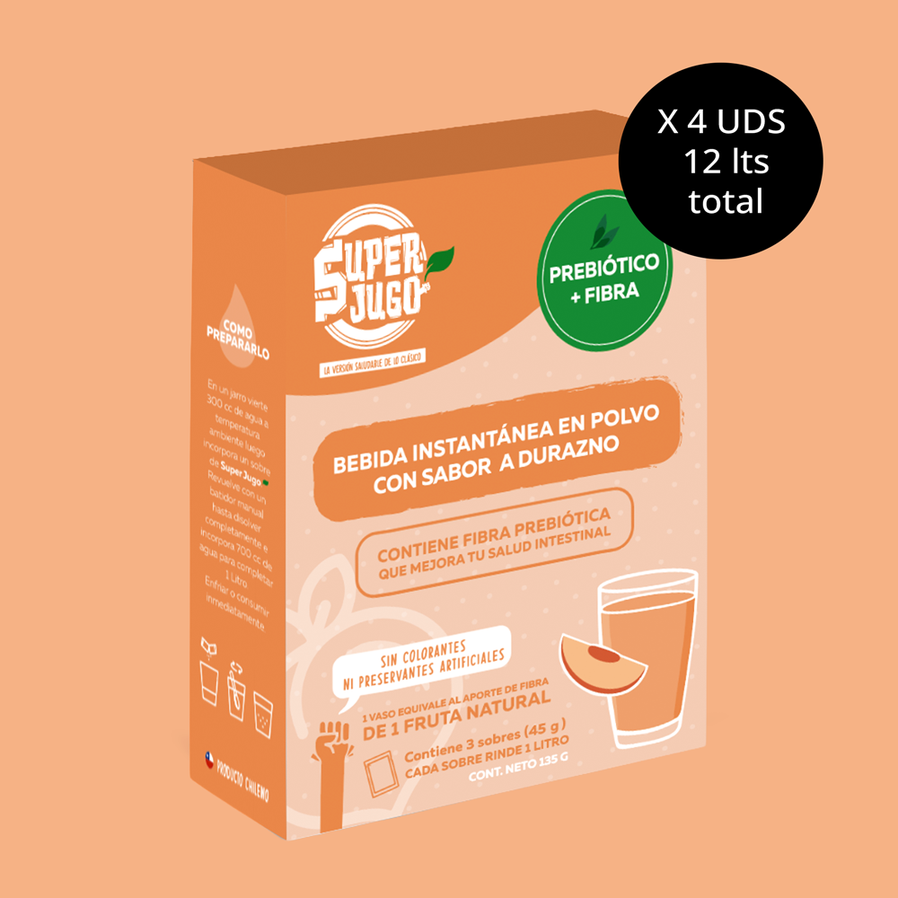 Super Jugo prebiótico sabor durazno - Imagen 2